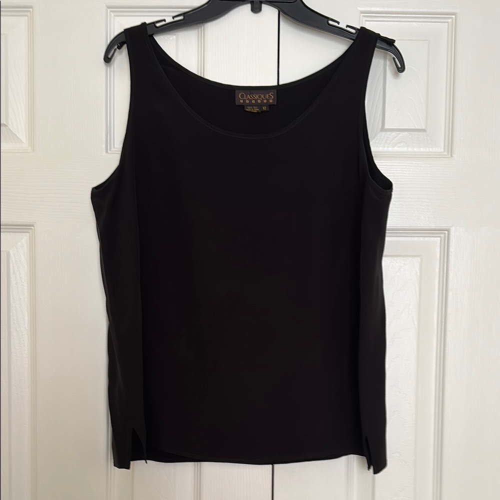 Classiques Classic Black Sleeveless Top, Size 12